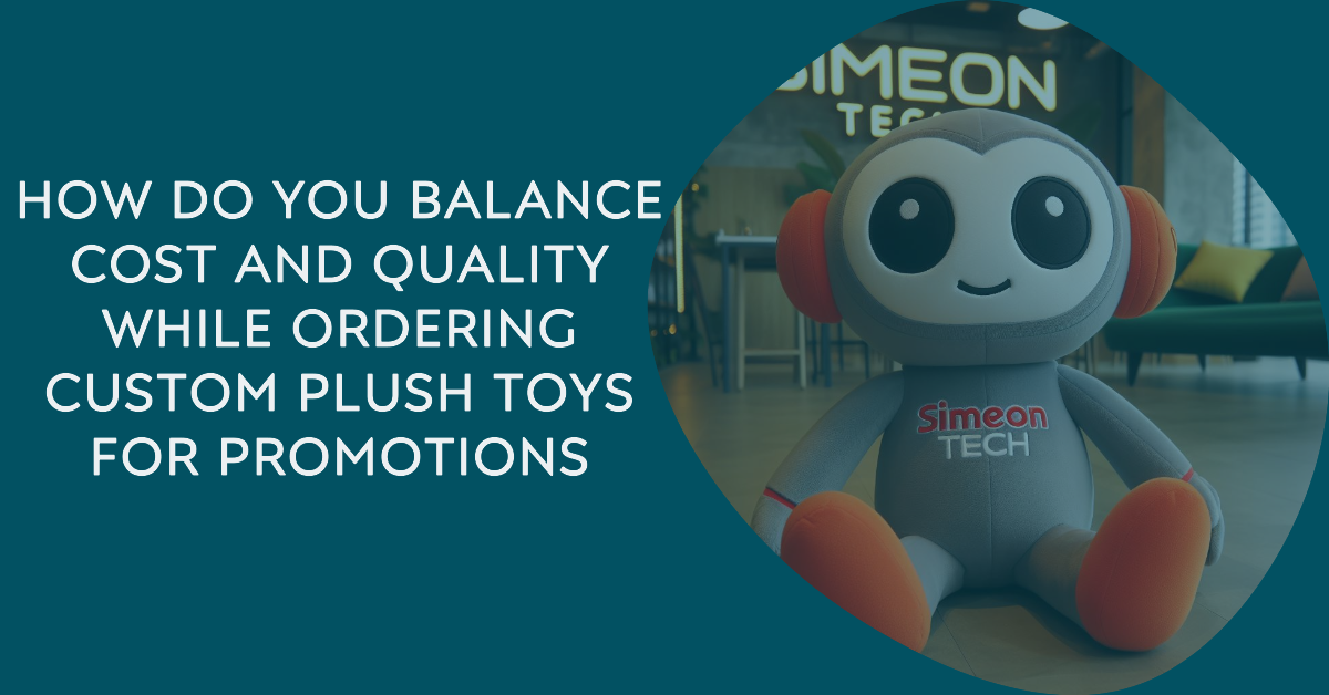 Custom Plush Toy made by EverLighten for a company sitting on a sofa.