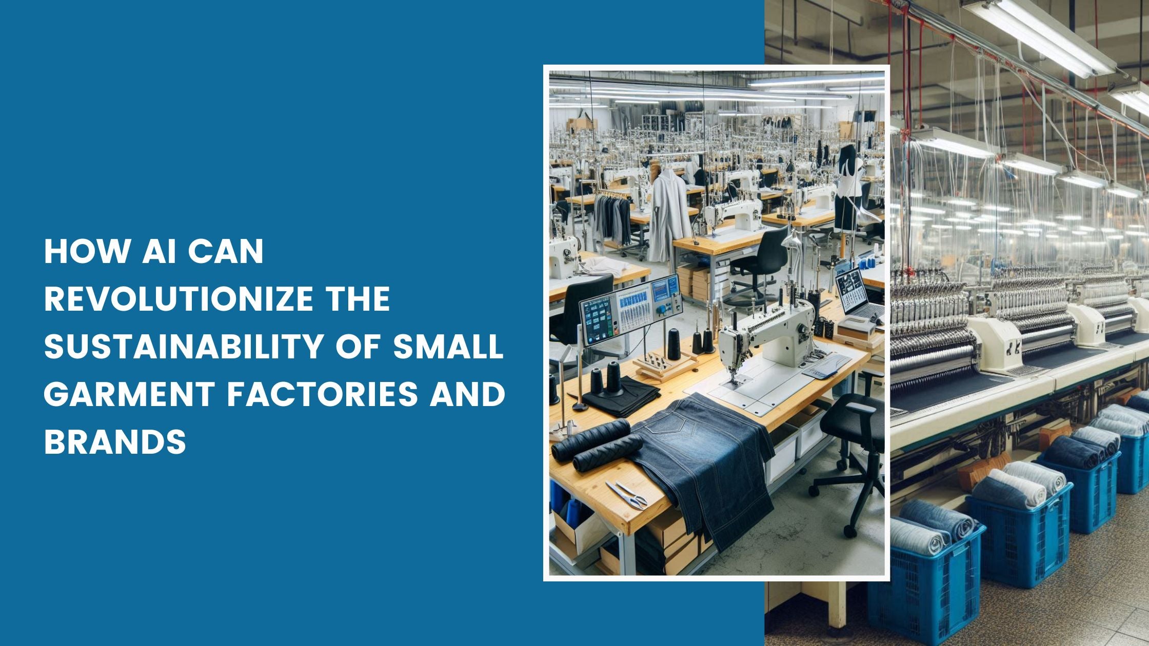 Various automatic machines are working on different projects in a small garment factory.