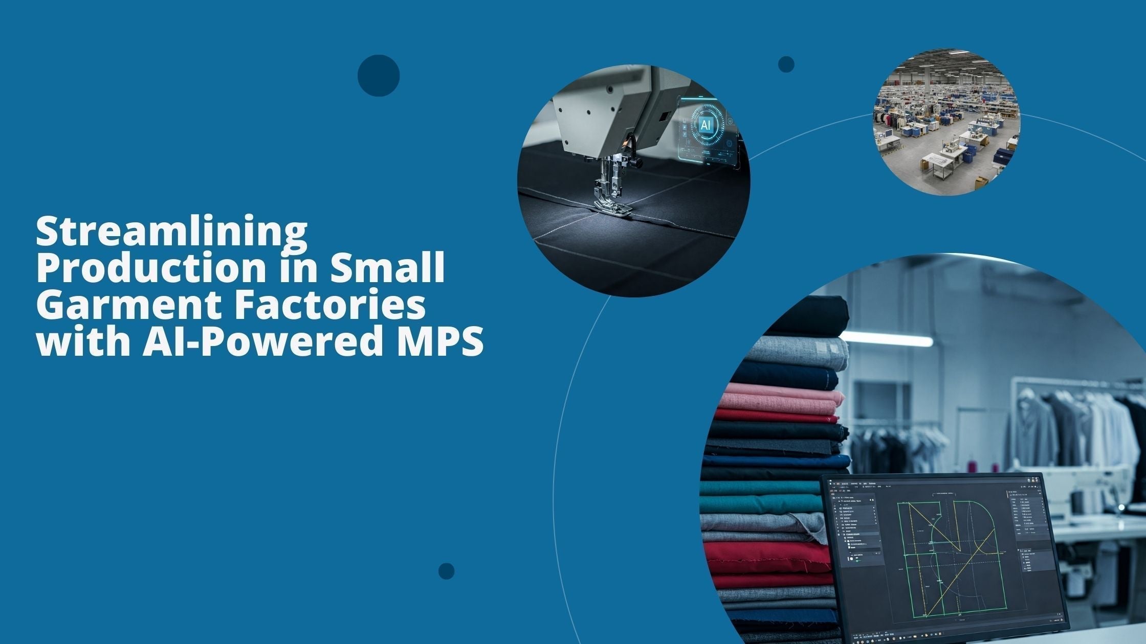 Three images to show AI-powered MPS in small garment factories.