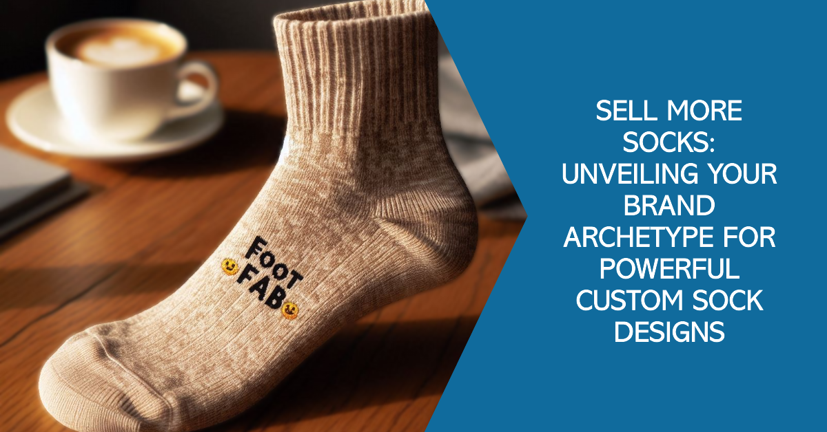 A beige custom sock with the brand's logo.