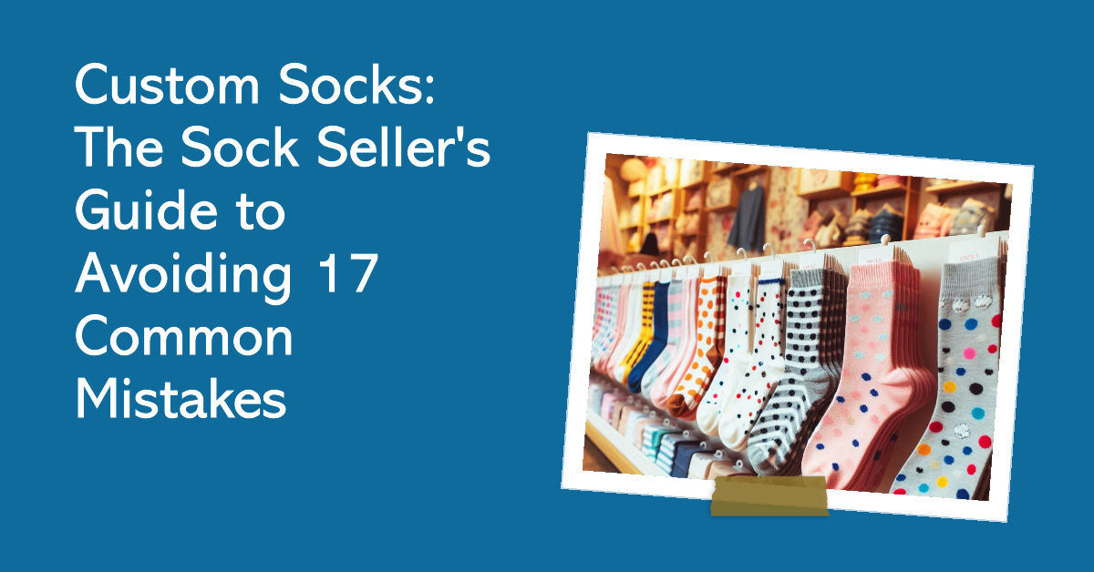 Various colorful custom socks are in the shop.