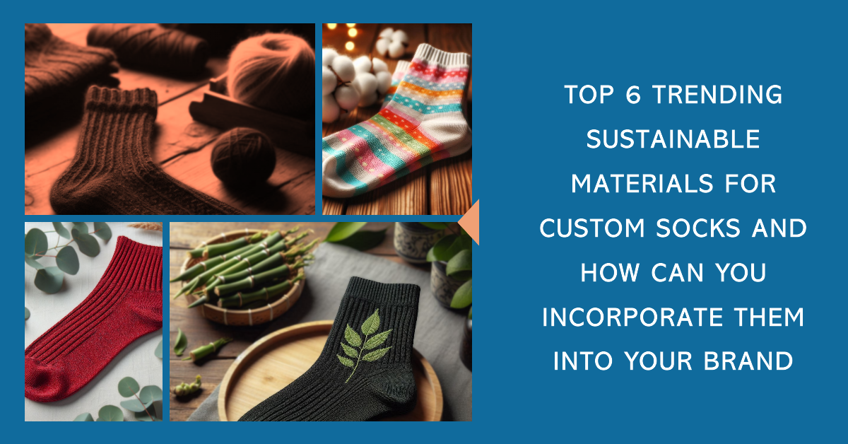 Various custom socks from different sustainable materials.
