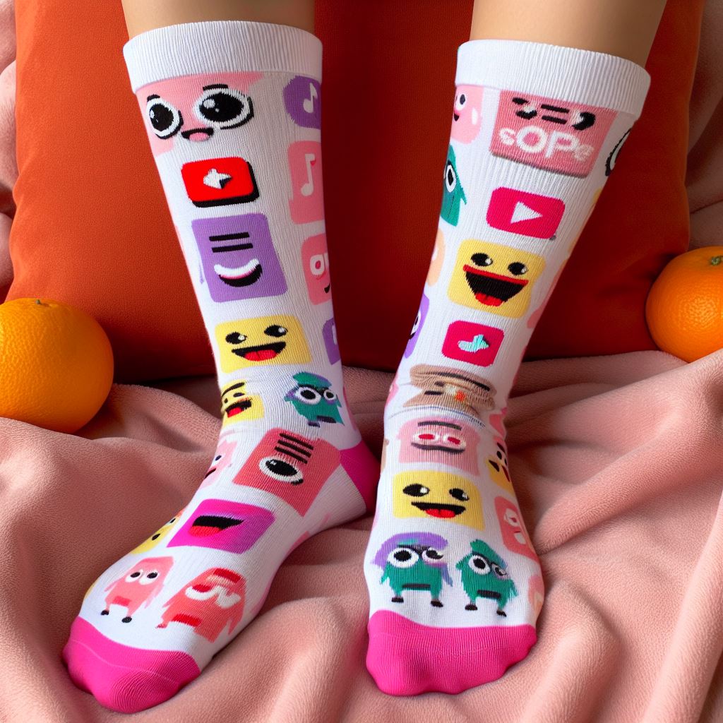Trending custom socks on TikTok.