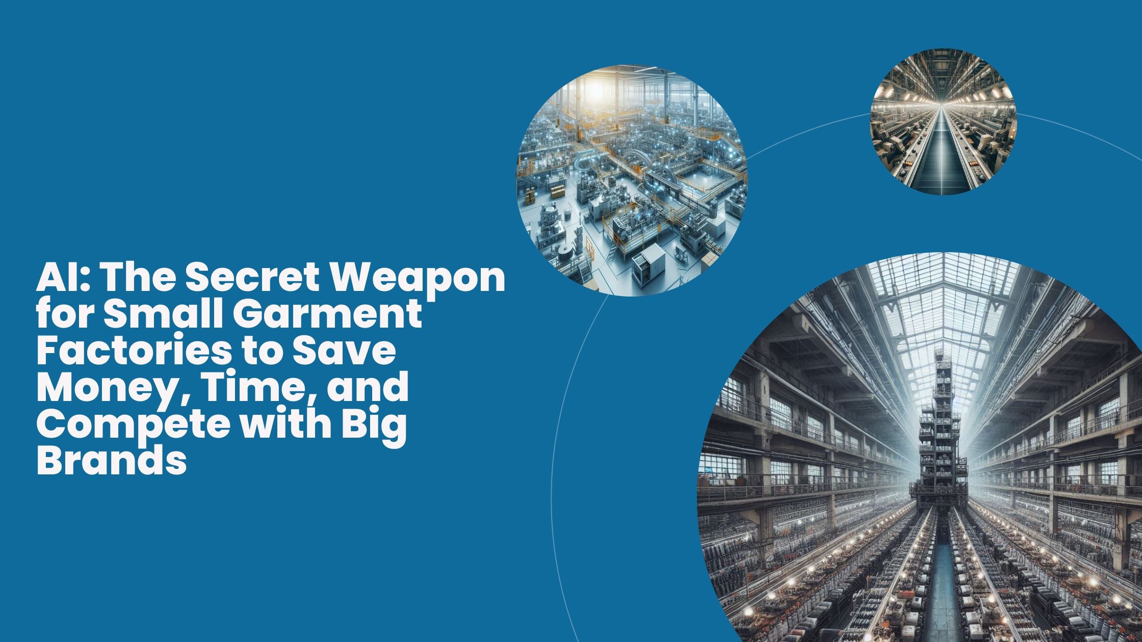 Three images of various small garment factories.