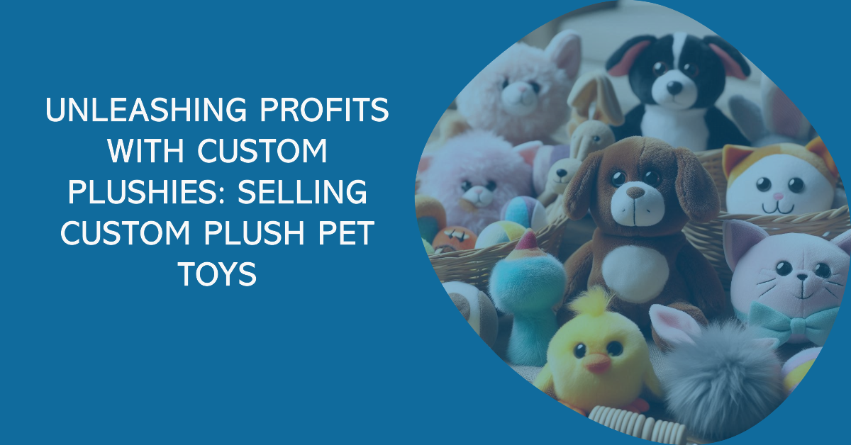 Several custom plush toys for pets.
