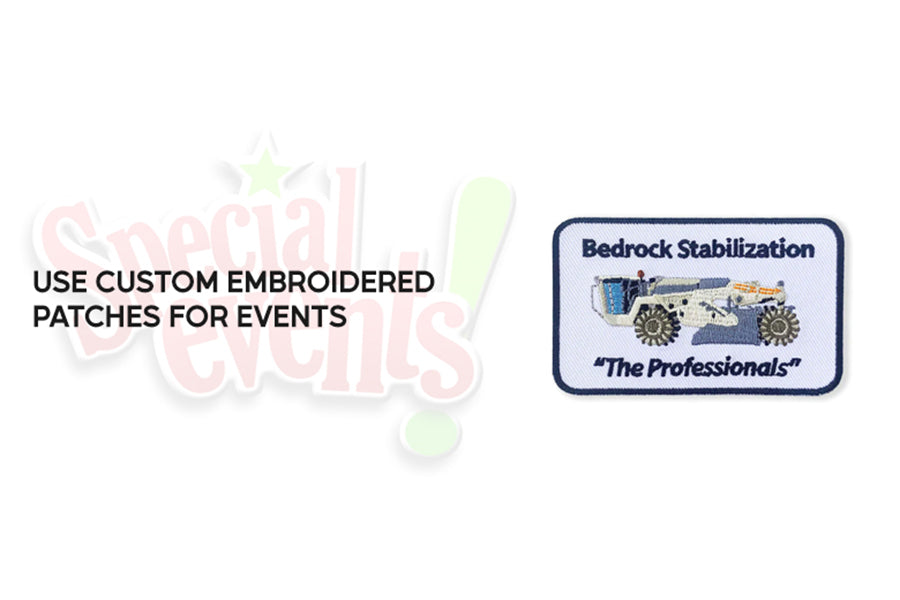Use custom embroidered patches for events