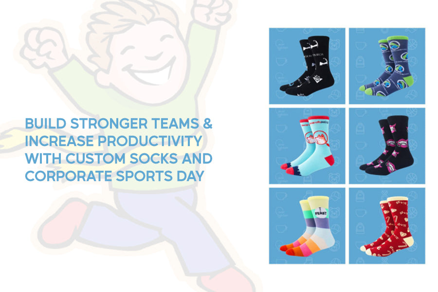 Build stronger teams & increase productivity with custom socks and corporate sports day