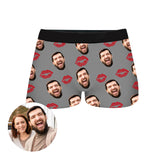 Custom Couple Face Boxer Shorts by EverLighten