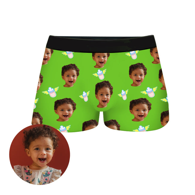 Custom Baby Face Boxer Shorts by EverLighten