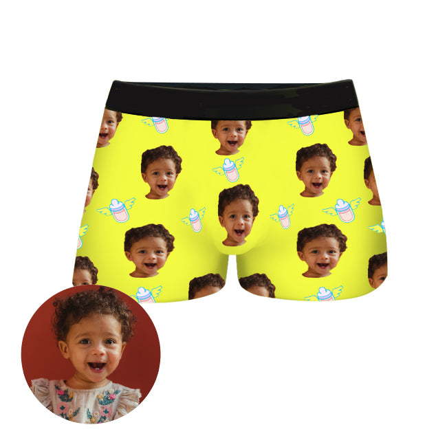 Custom Baby Face Boxer Shorts by EverLighten