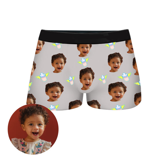 Custom Baby Face Boxer Shorts by EverLighten