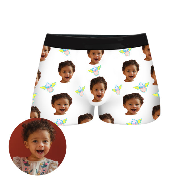Custom Baby Face Boxer Shorts by EverLighten