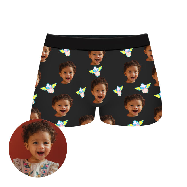 Custom Baby Face Boxer Shorts by EverLighten