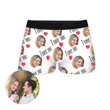 Custom Couple Face Boxer Shorts by EverLighten
