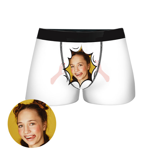 Custom Face Boxers Funny Personalized Boxer Briefs With Girlfriend