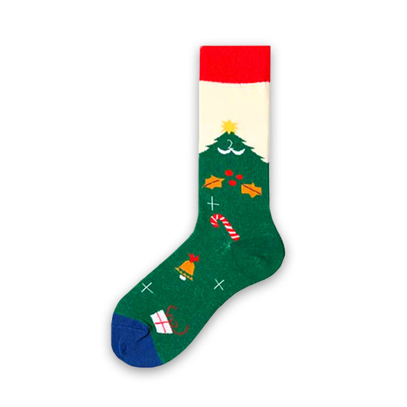 Custom Christmas Socks, Size: M | Green | FaceOnIt