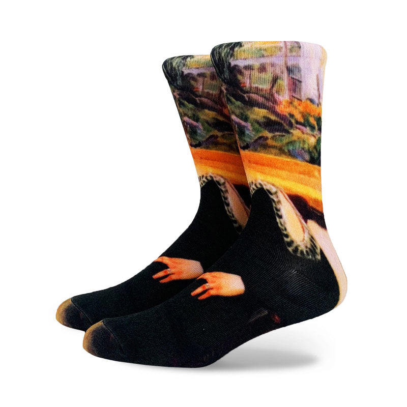 Custom Printed and Personalized Extra Large Socks for Men, Add