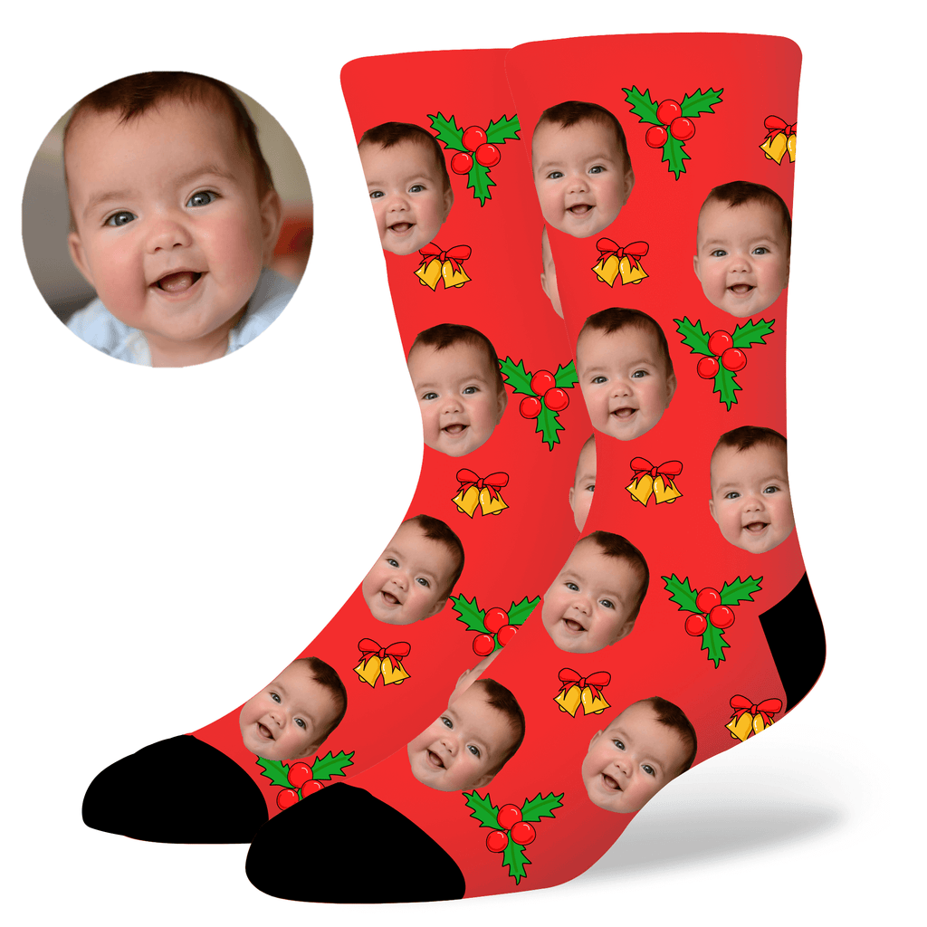 Custom Christmas Face Socks by EverLighten