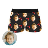 Custom Christmas Face Boxer Shorts by EverLighten