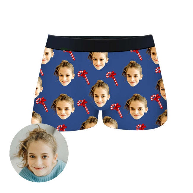 Custom Christmas Face Boxer Shorts by EverLighten