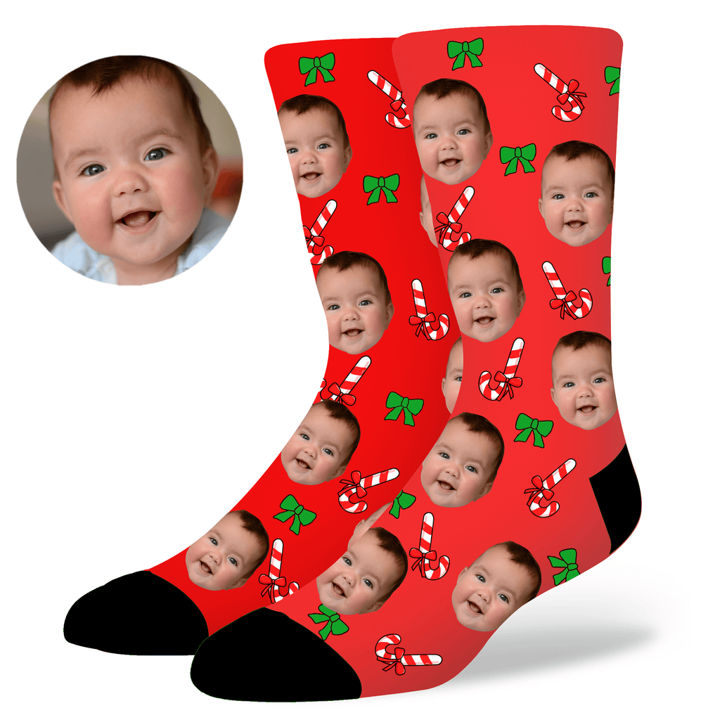 Custom Christmas Face Socks by EverLighten