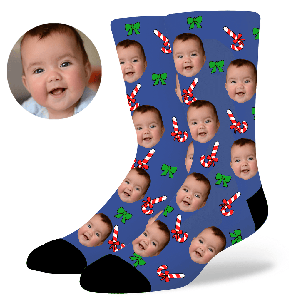 Custom Christmas Face Socks by EverLighten