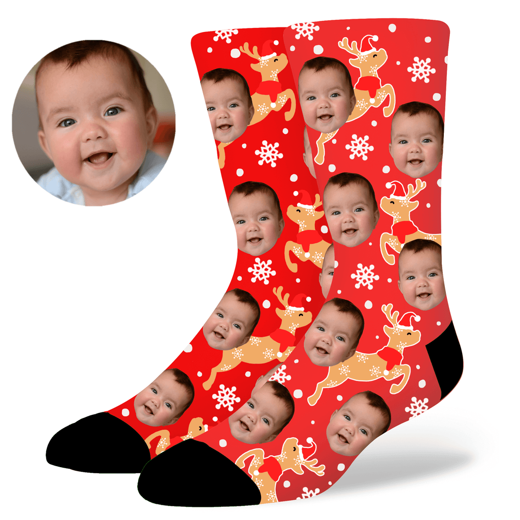 Custom Christmas Face Socks by EverLighten