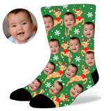 Custom Christmas Face Socks by EverLighten