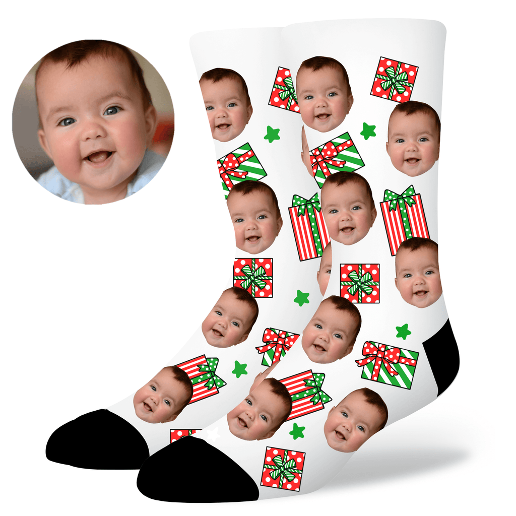 Custom Christmas Face Socks by EverLighten
