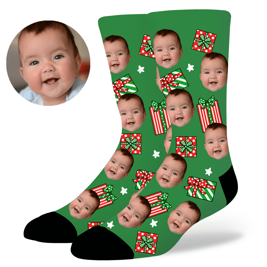 Custom Christmas Face Socks by EverLighten