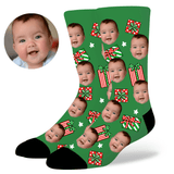 Custom Christmas Face Socks by EverLighten