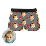 Custom Christmas Face Boxer Shorts by EverLighten