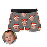 Custom Christmas Face Boxer Shorts by EverLighten