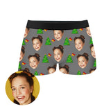 Custom Christmas Face Boxer Shorts by EverLighten