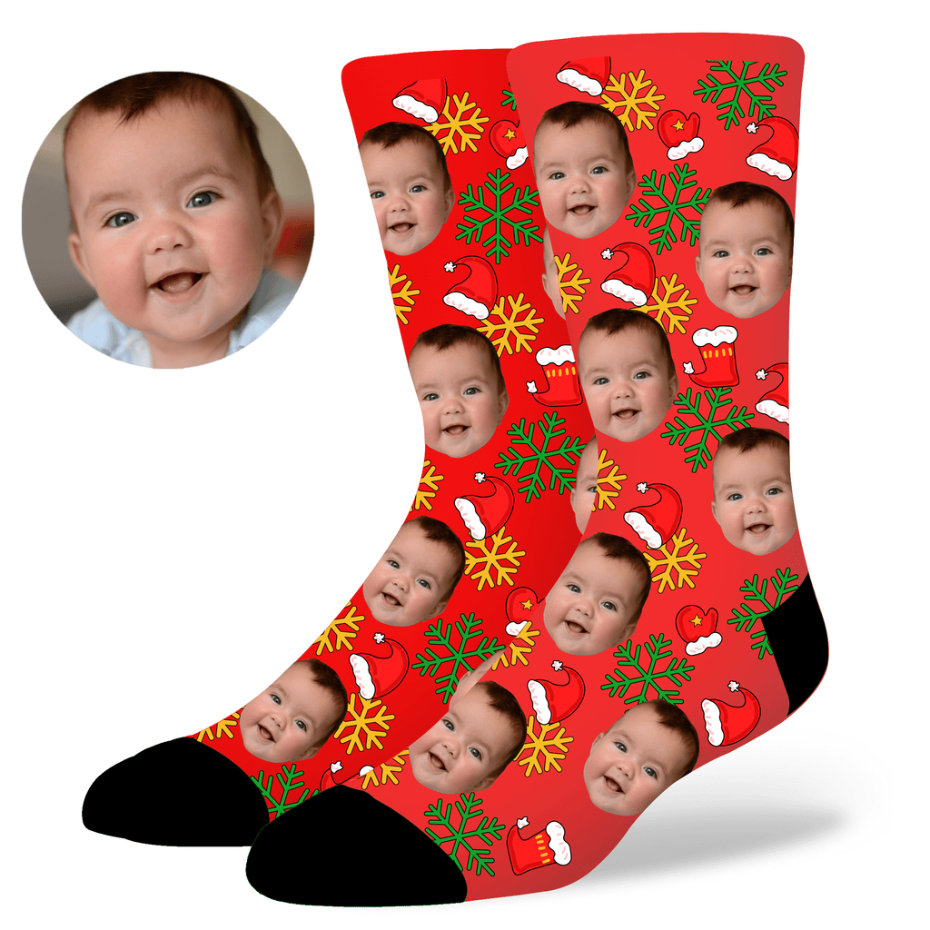 Custom Christmas Face Socks by EverLighten