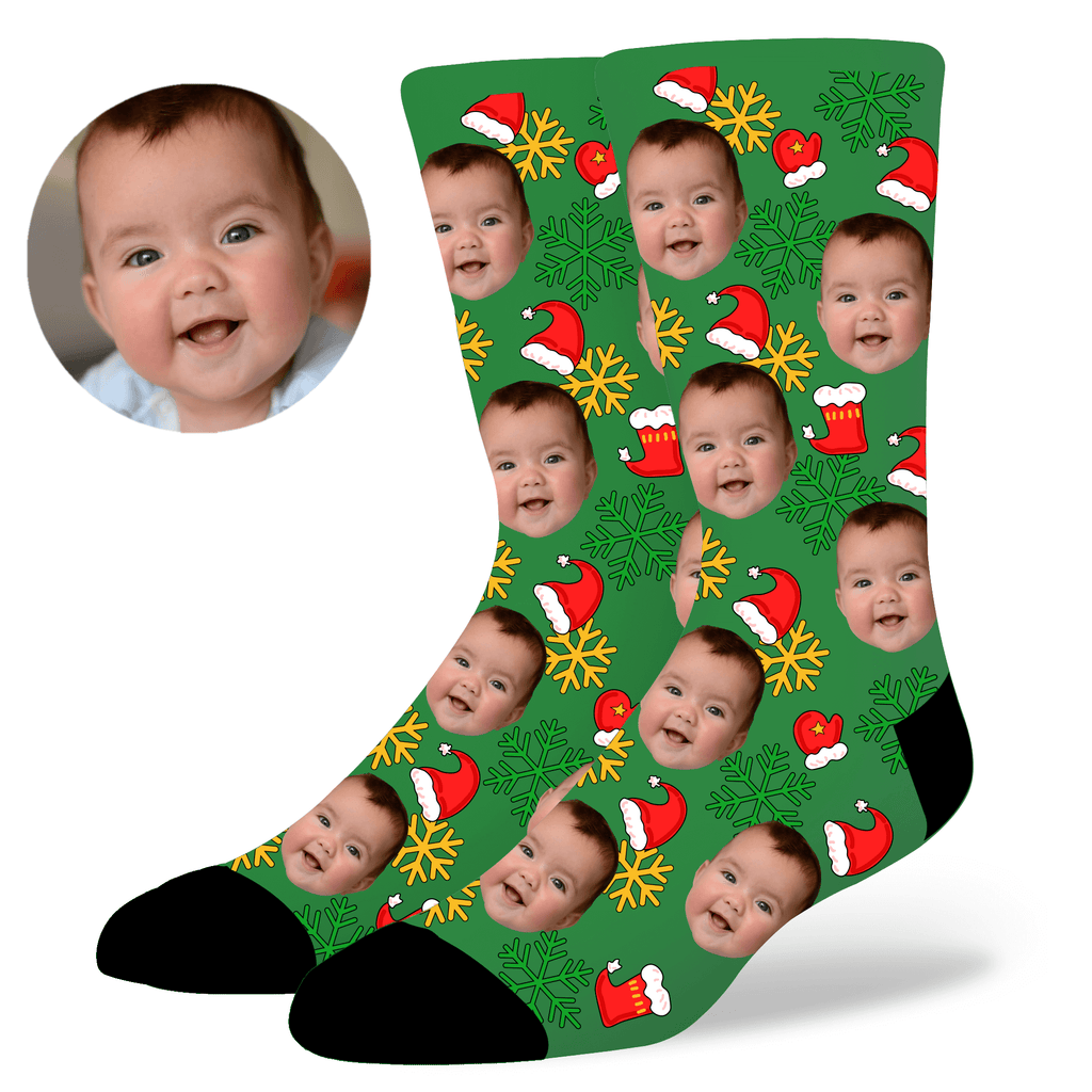 Custom Christmas Face Socks by EverLighten