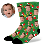 Custom Christmas Face Socks by EverLighten