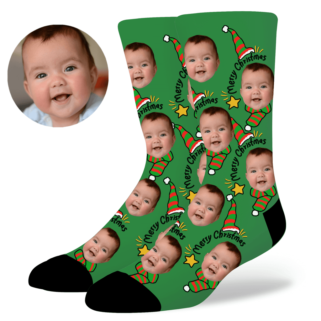 Custom Christmas Face Socks by EverLighten
