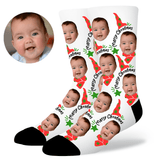 Custom Christmas Face Socks by EverLighten