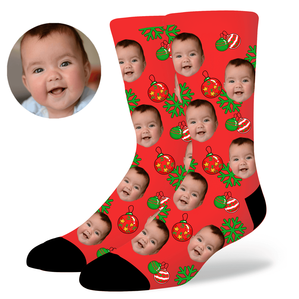 Custom Christmas Face Socks by EverLighten