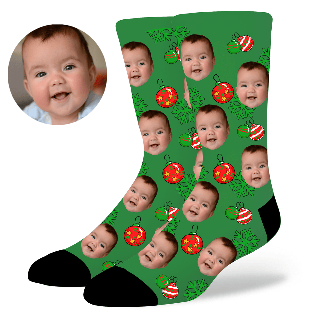 Custom Christmas Face Socks by EverLighten