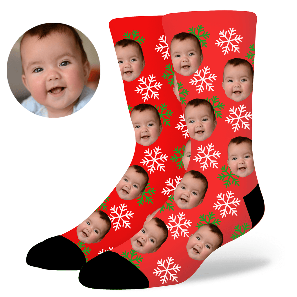 Custom Christmas Face Socks by EverLighten