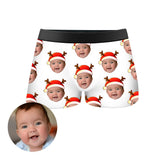 Custom Christmas Face Boxer Shorts by EverLighten